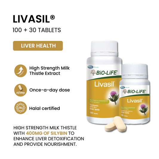 BiO-LiFE Livasil 100 tablets + 30 tablets (EXPIRY DATE JAN 2028)