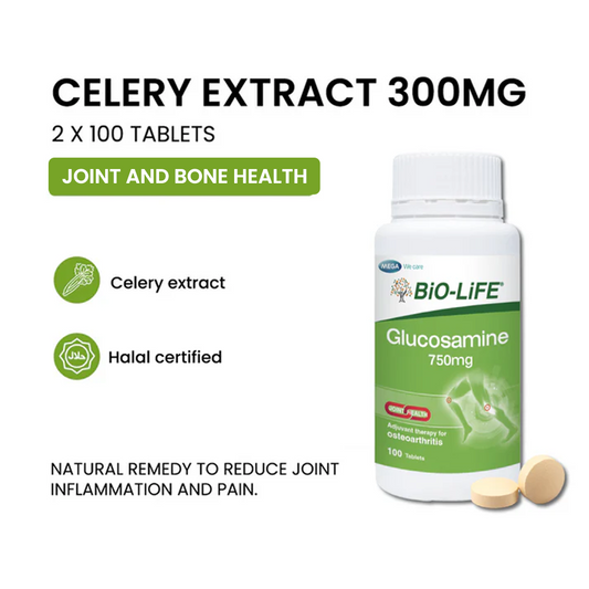 BiO-LiFE Celery Extract 300mg 2 x 100 tablets (EXPIRY DATE MAR 2027)