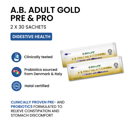 BiO-LiFE A.B. Adult Gold Pre & Pro 2 x 30 sachets (EXPIRY DATE OCT 2027)