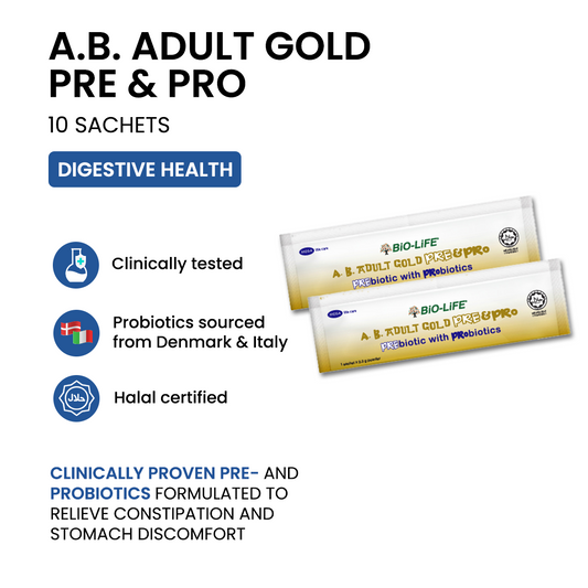 BiO-LiFE A.B. Adult Gold Pre & Pro 10 sachets (EXPIRY DATE AUG 2027)