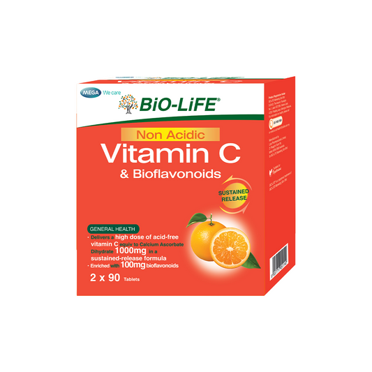 BiO-LiFE Non-Acidic Vitamin C & Bioflavonoids [ 2 x 90 tablets ]