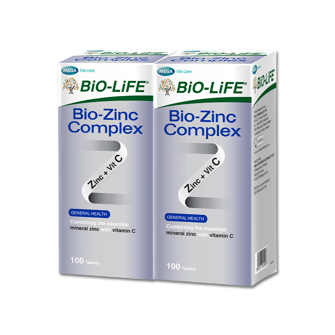 BiO-LiFE Bio-Zinc Complex [ 2 x 100 tablets ]