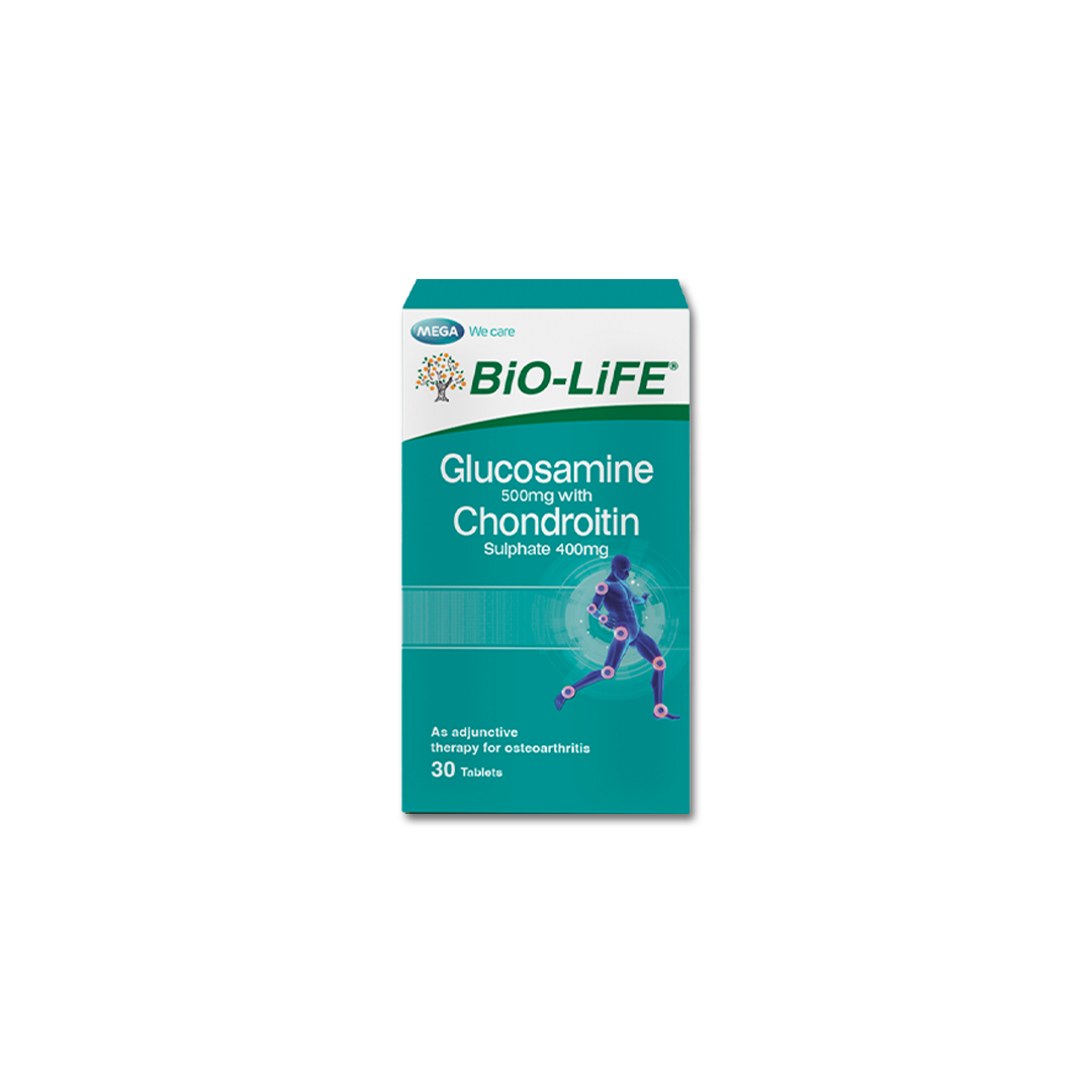 BiO-LiFE Glucosamine 500mg With Chondroitin Sulphate 400mg [ 30 tablets ]