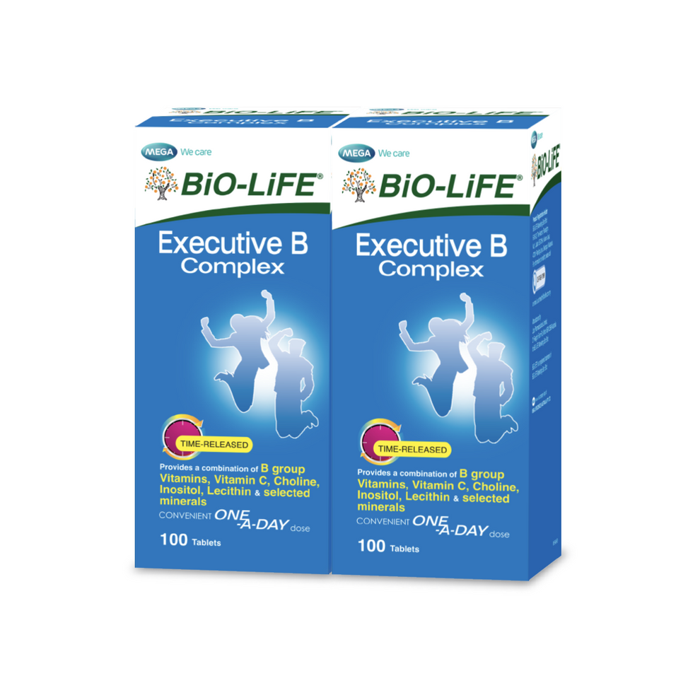 BiO-LiFE Executive B Complex 2 x 100 tablets (EXPIRY DATE SEPT 2026)