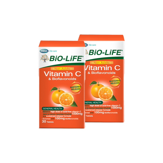 BiO-LiFE Non-Acidic Vitamin C & Bioflavonoids [ 2 x 30 tablets ]