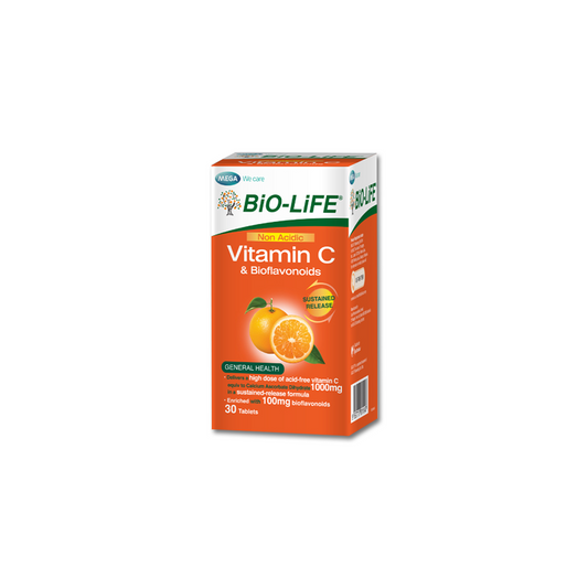 BiO-LiFE Non-Acidic Vitamin C & Bioflavonoids [ 30 tablets ]