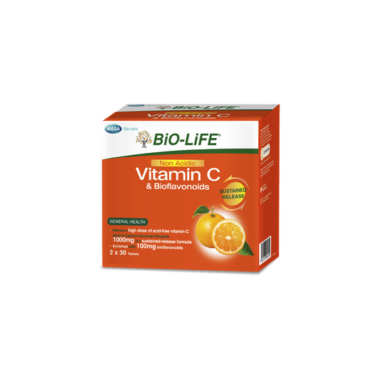 BiO-LiFE Non-Acidic Vitamin C & Bioflavonoids [ 2 x 30 tablets ]