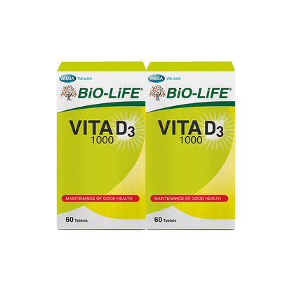 BiO-LiFE Vita D3 1000 [ 2 x 60 tablets ]