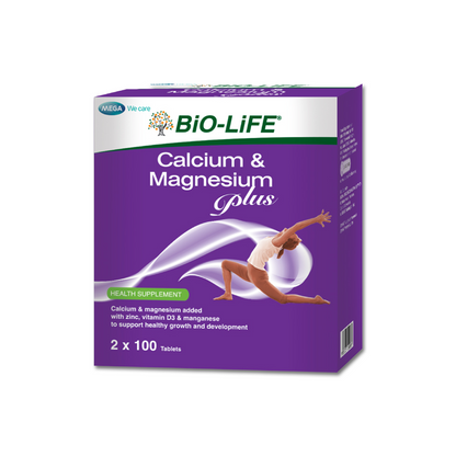 BiO-LiFE Calcium & Magnesium Plus [ 2 x 100 tablets ]