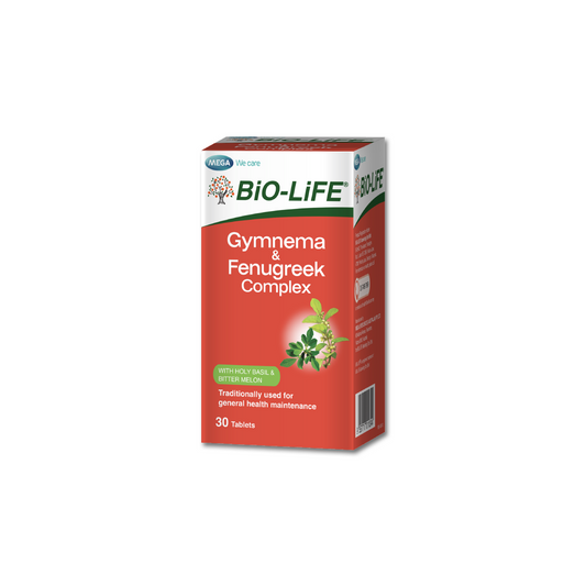 BiO-LiFE Gymnema & Fenugreek Complex 30 tablets (EXPIRY DATE OCT 2027)
