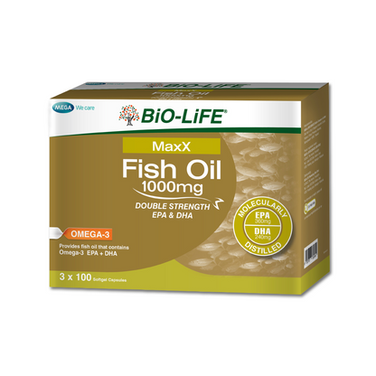 BiO-LiFE Maxx Fish Oil 1000mg [Double Strength Omega-3 EPA & DHA]