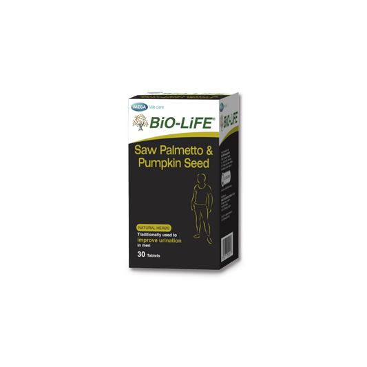 BiO-LiFE Saw Palmetto & Pumpkin Seed 30 tablets (EXPIRY DATE MAR 2028)