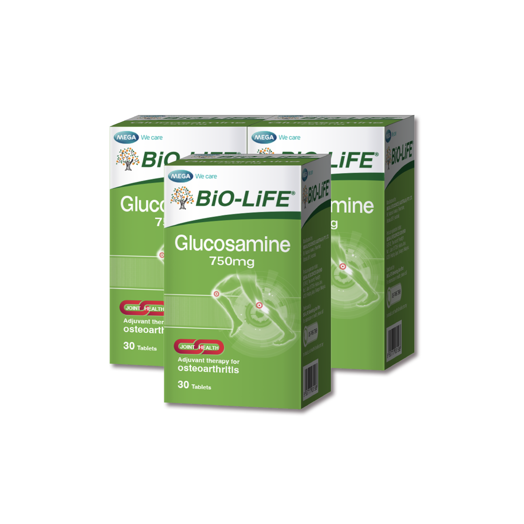 BiO-LiFE Glucosamine 750mg [ 3 x 30 tablets ]