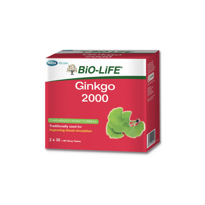 BiO-LiFE Ginkgo 2000 [ 2 x 30 tablets ]