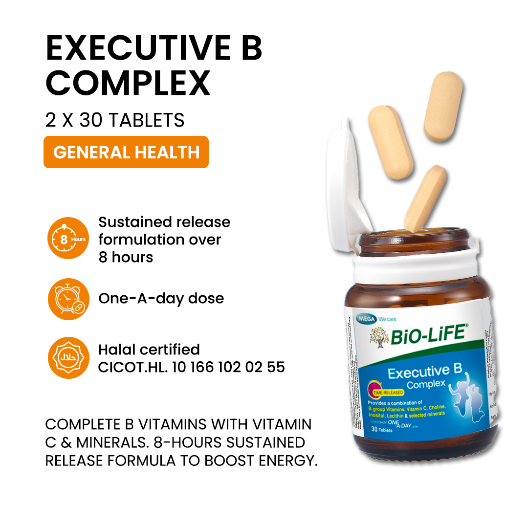 BiO-LiFE Executive B Complex [ 2 x 30 tablets ]