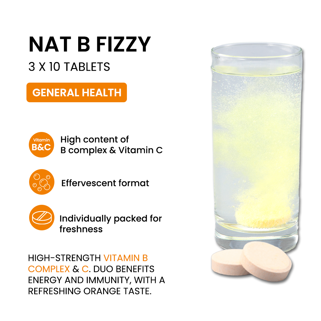BiO-LiFE Nat B Fizzy [ 3 x 10 tablets ]