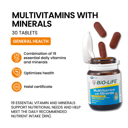 BiO-LiFE Multivitamins with Minerals [ 30 tablets ]