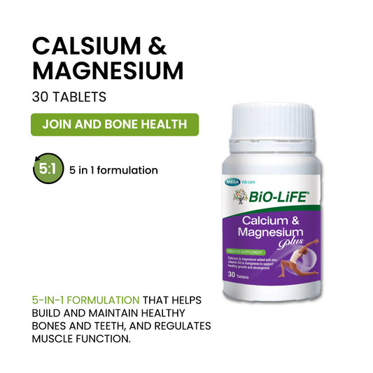BiO-LiFE Calcium & Magnesium Plus [ 30 tablets ]