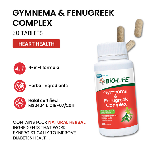 BiO-LiFE Gymnema & Fenugreek Complex [ 100 tablets ]