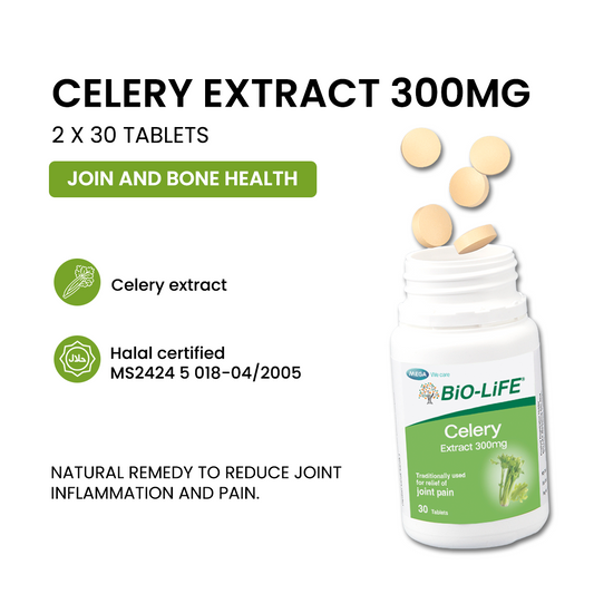 BiO-LiFE Celery Extract 300mg [ 2 x 30 tablets ]