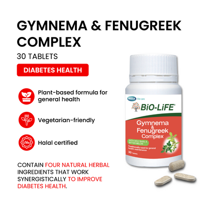 BiO-LiFE Gymnema & Fenugreek Complex [ 30 tablets ]