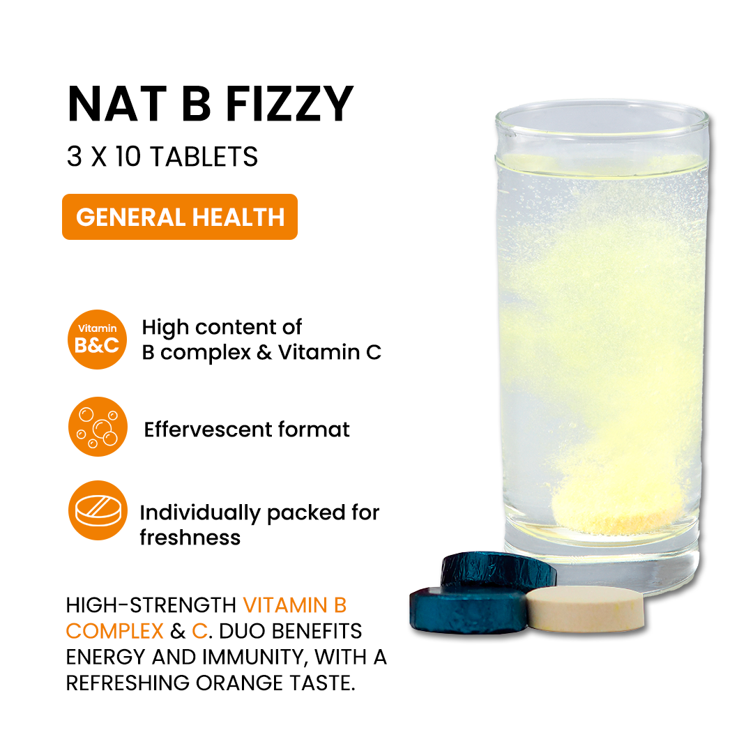 BiO-LiFE Nat B Fizzy [ 3 x 10 tablets ]
