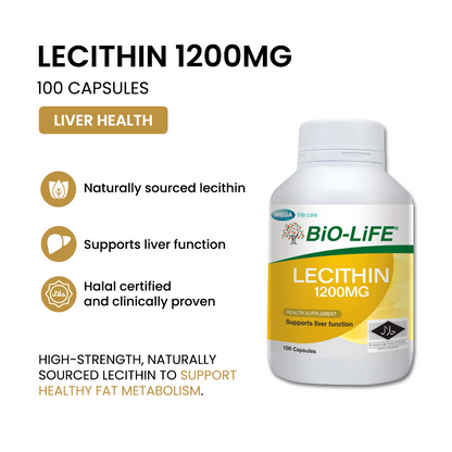 BiO-LiFE Lecithin 1200mg [ 100 capsules ]