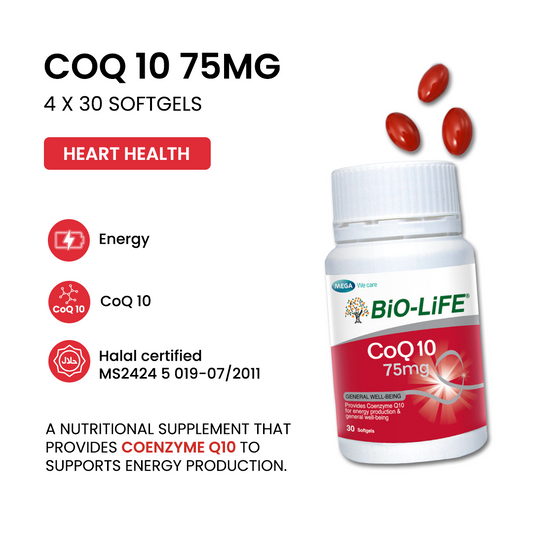 BiO-LiFE CoQ10 75mg [ 4 x 30 capsules ]