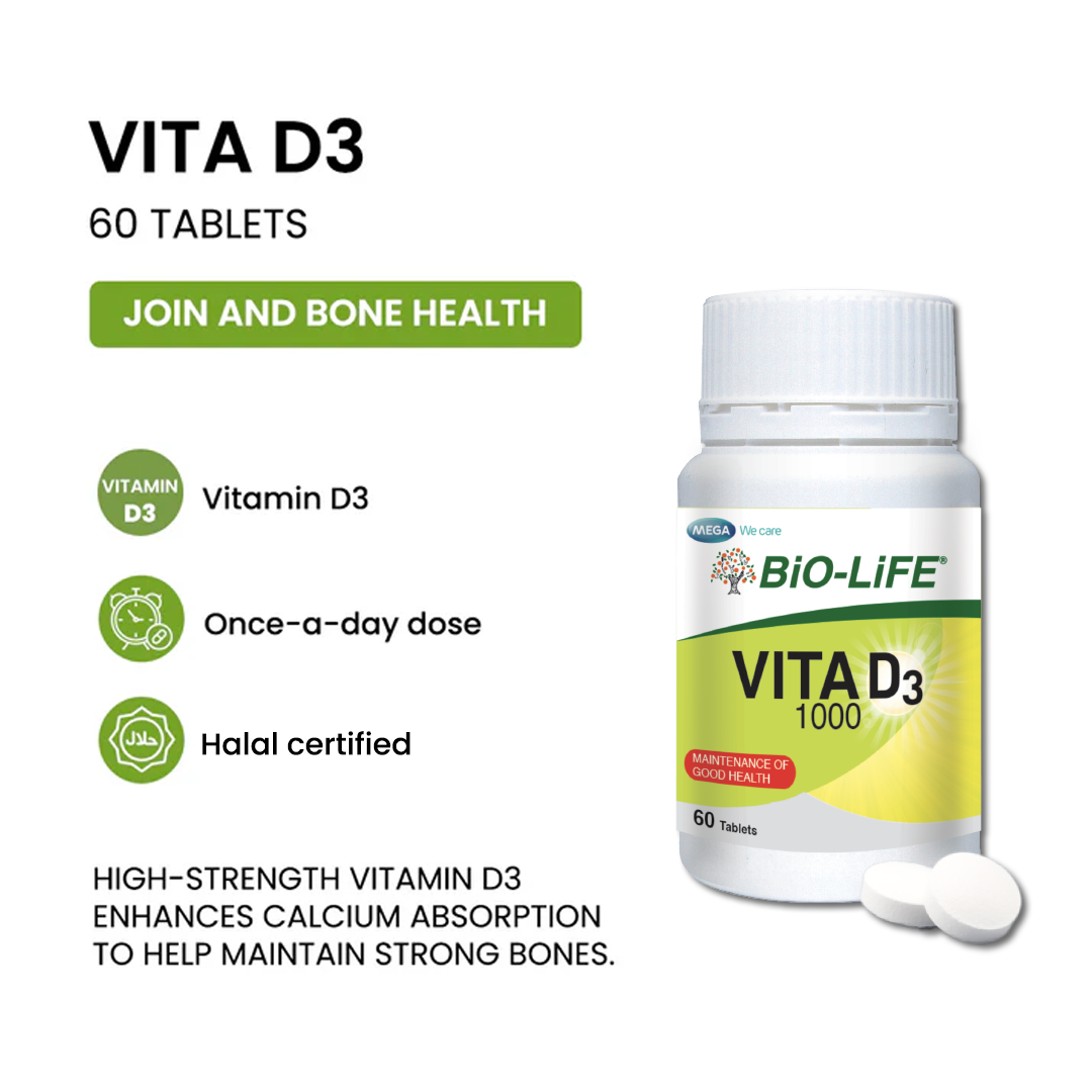 BiO-LiFE Vita D3 1000 [ 60 tablets ]