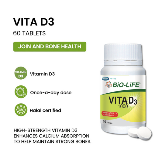 BiO-LiFE Vita D3 1000 [ 60 tablets ]