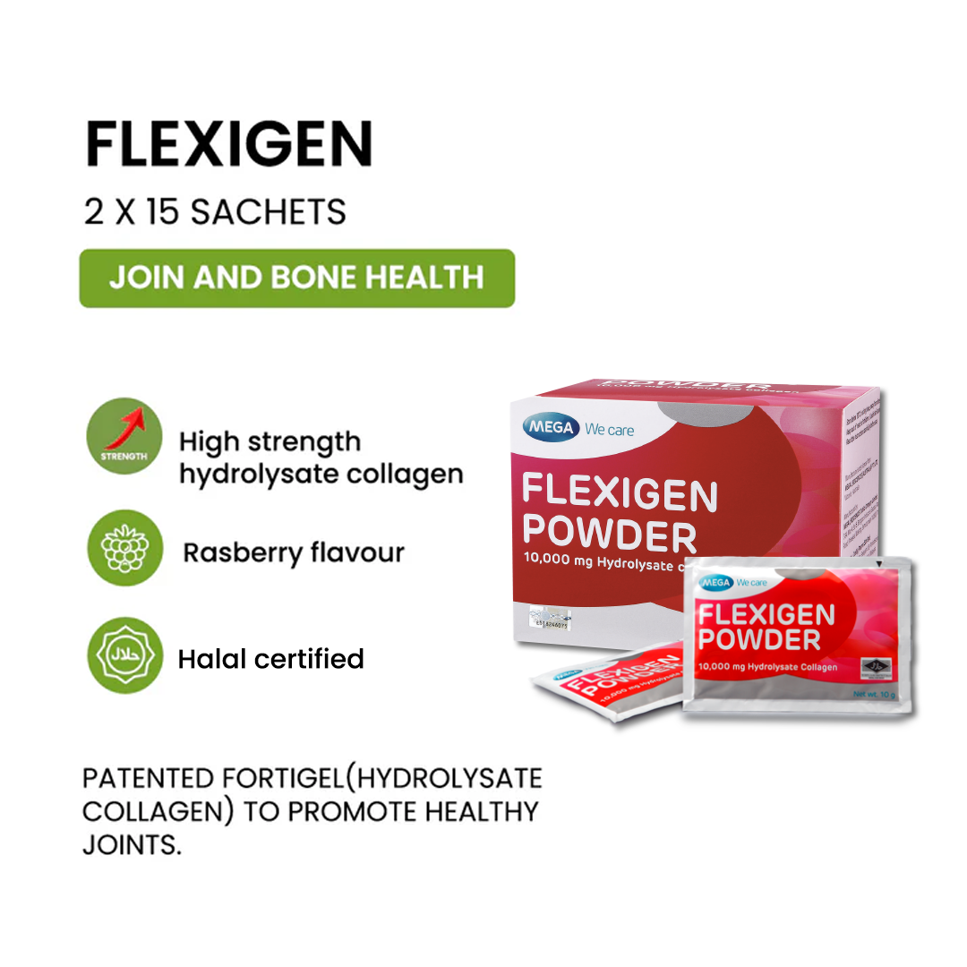 MEGA WE CARE Flexigen Powder [ 2 x 15 sachets ]