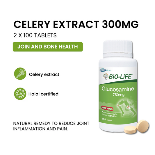 BiO-LiFE Celery Extract 300mg [ 2 x 100 tablets ]