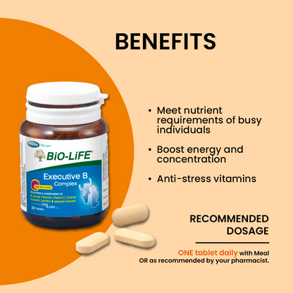 BiO-LiFE Executive B Complex [ 2 x 30 tablets ]
