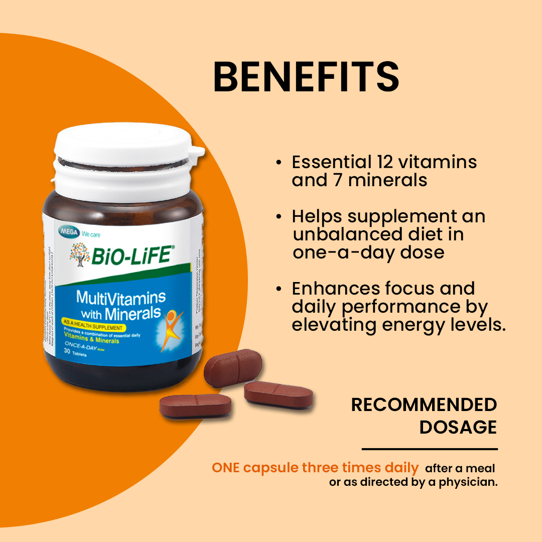BiO-LiFE Multivitamins with Minerals [ 30 tablets ]