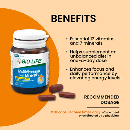 BiO-LiFE Multivitamins with Minerals [ 30 tablets ]