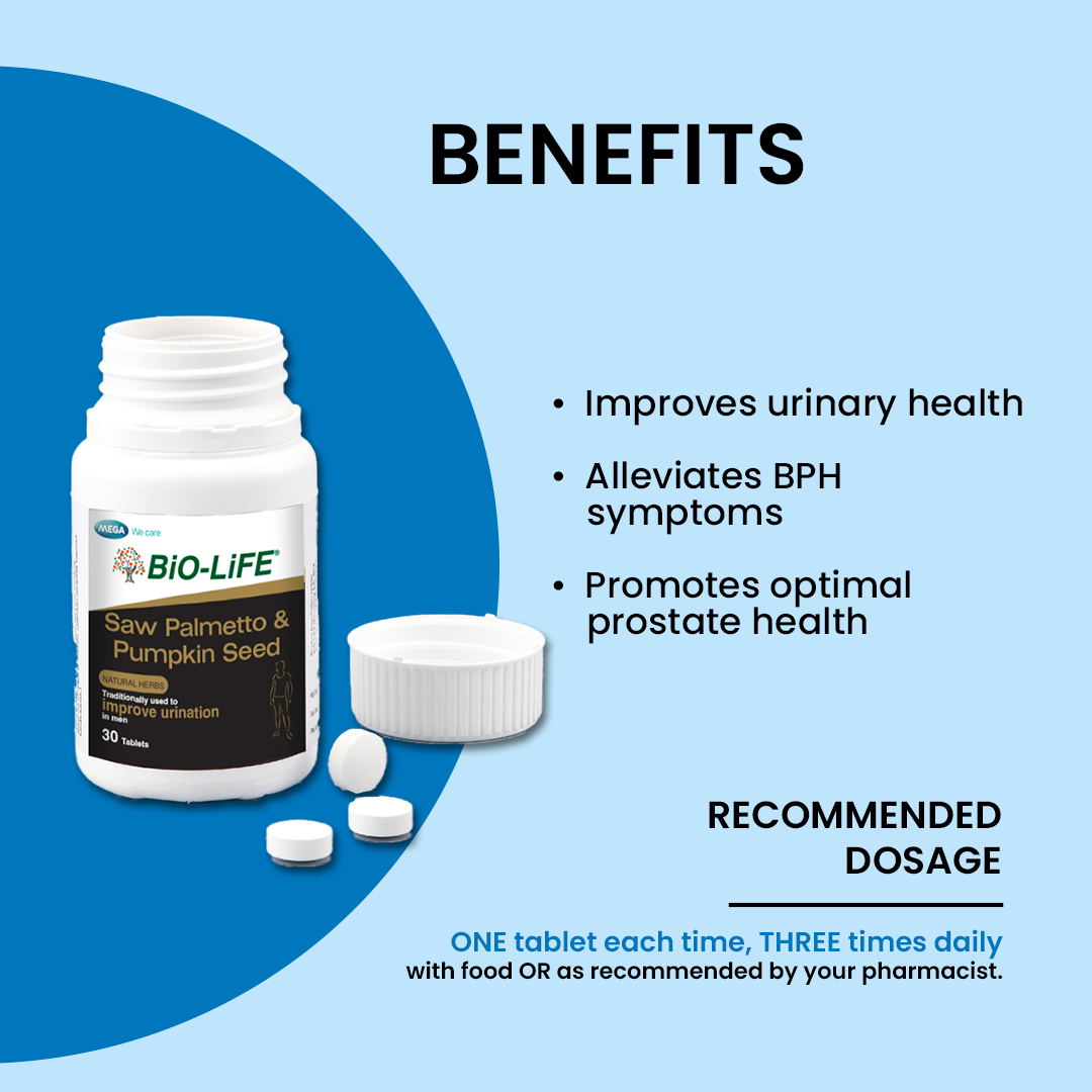 BiO-LiFE Saw Palmetto & Pumpkin Seed [ 30 tablets ]