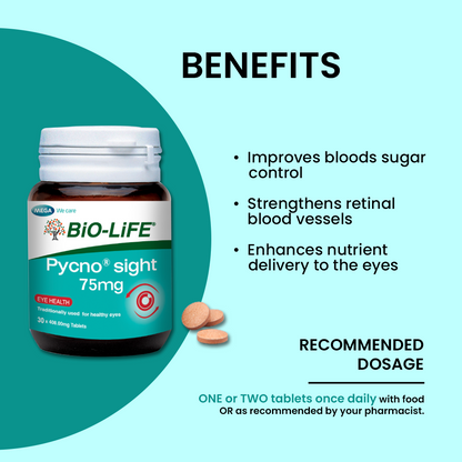 BiO-LiFE Pycno®sight 75mg [ 30 tablets ]