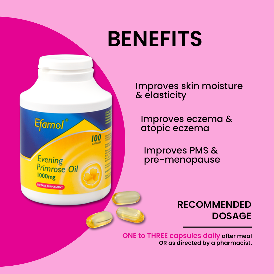 BiO-LiFE Efamol Evening Primrose Oil 1000mg [ 100 capsules ]