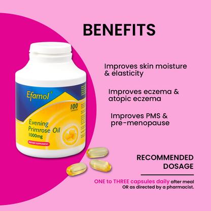 BiO-LiFE Efamol Evening Primrose Oil 1000mg [ 100 capsules ]