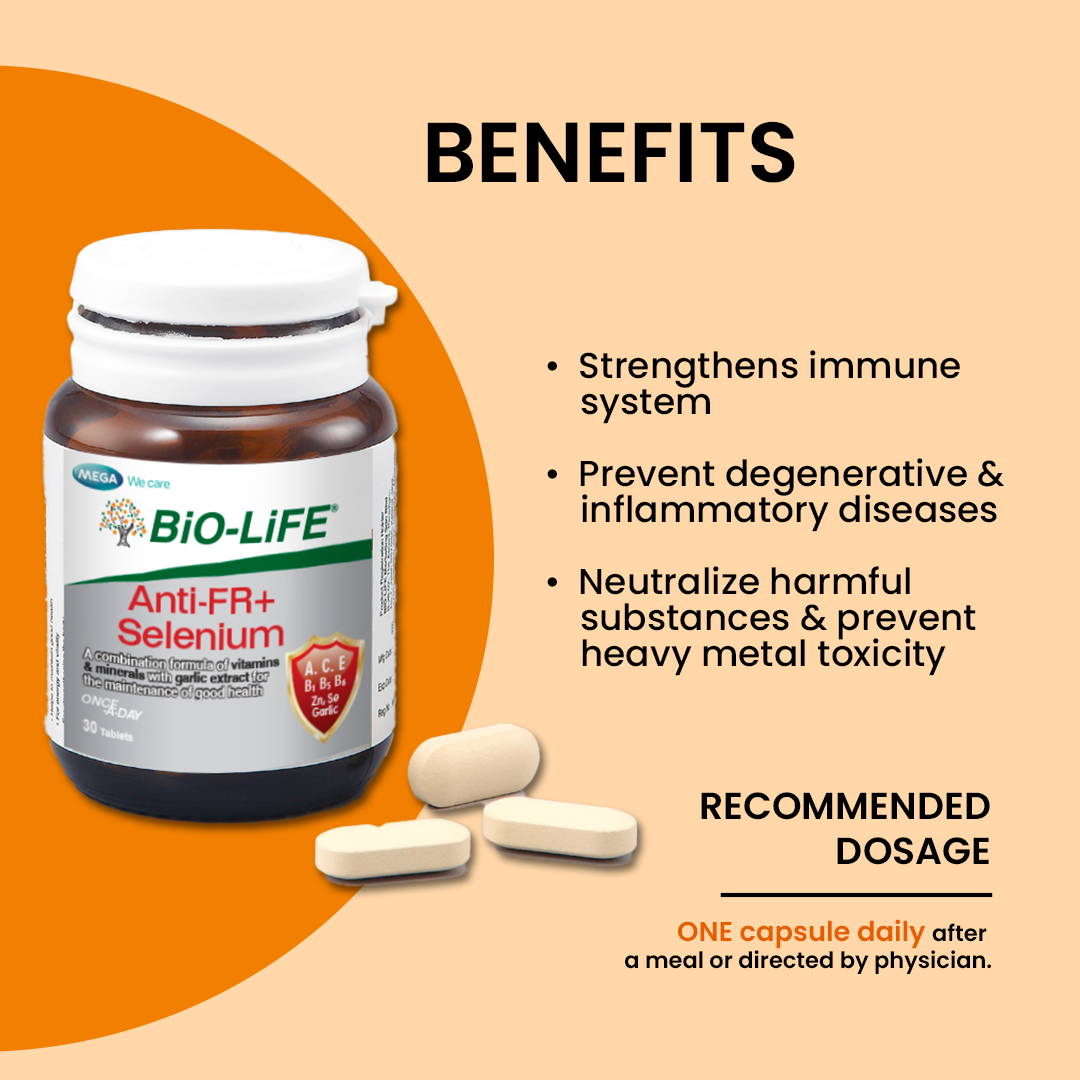 BiO-LiFE Anti FR + Selenium 100 tablets + 30 tablets (EXPIRY DATE JUL 2027)