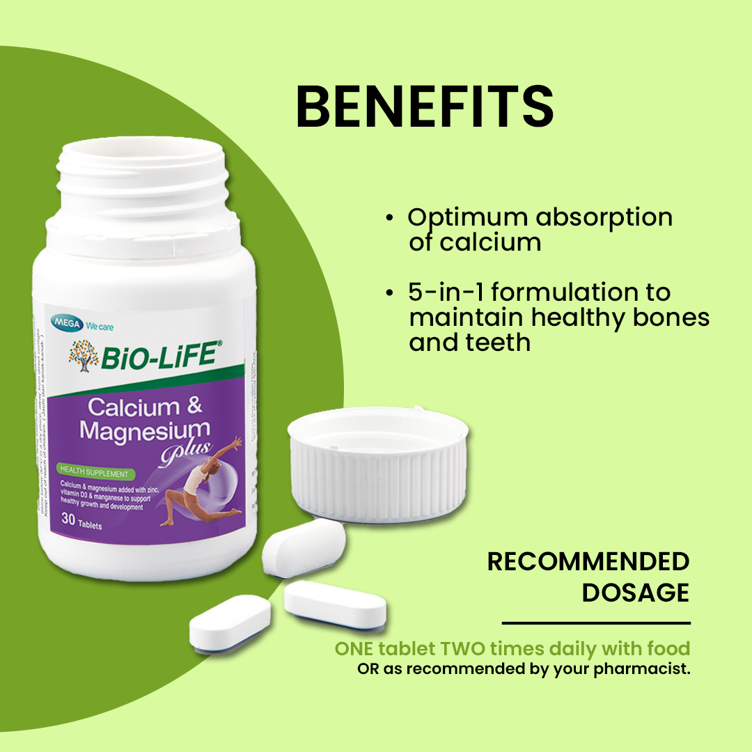 BiO-LiFE Calcium & Magnesium Plus [ 30 tablets ]