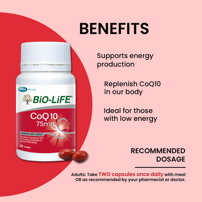 BiO-LiFE CoQ10 75mg [ 30 capsules ]
