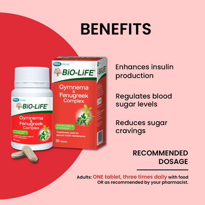 BiO-LiFE Gymnema & Fenugreek Complex [ 30 tablets ]