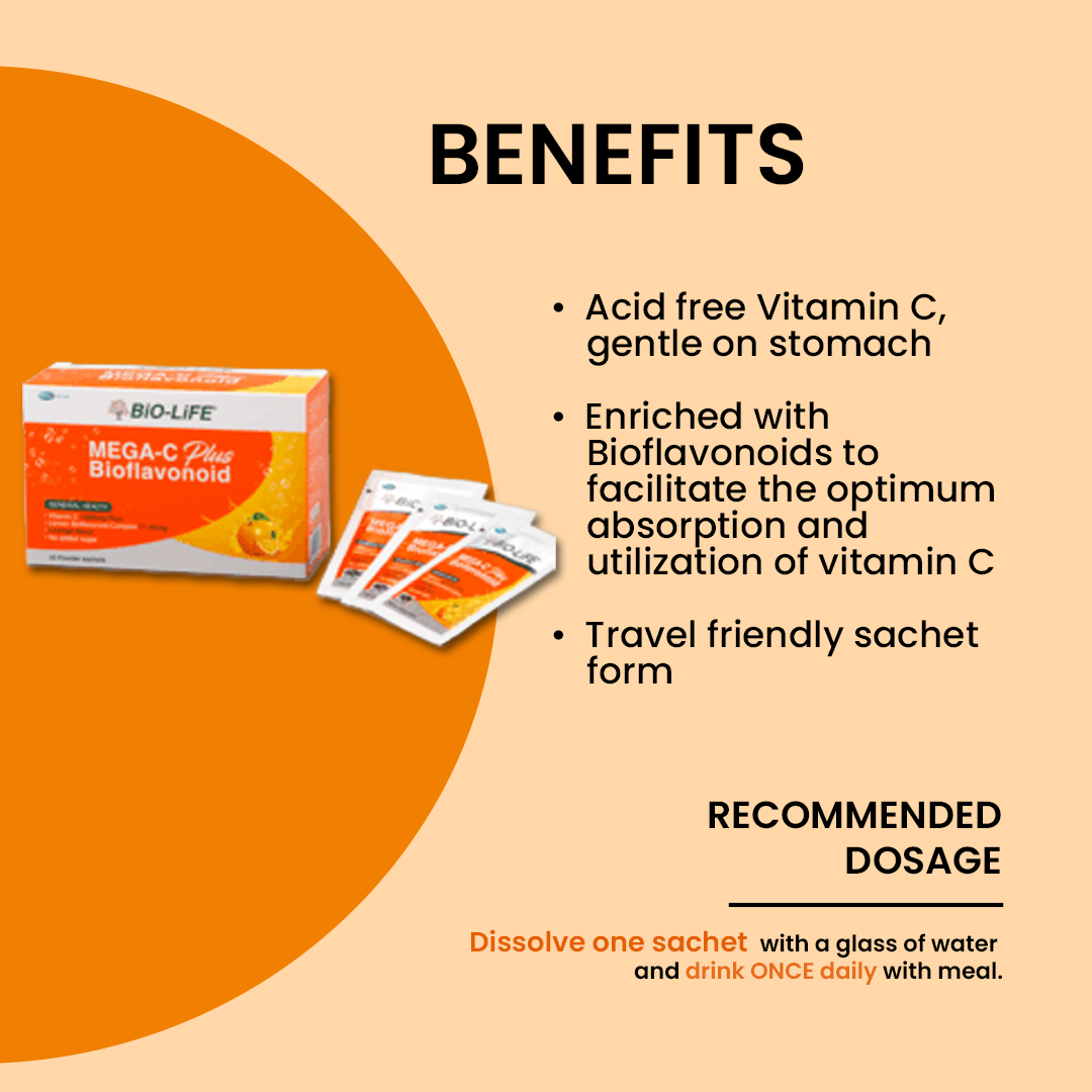 BiO-LiFE Mega C Plus Bioflavonoid [ 30 sachets ]