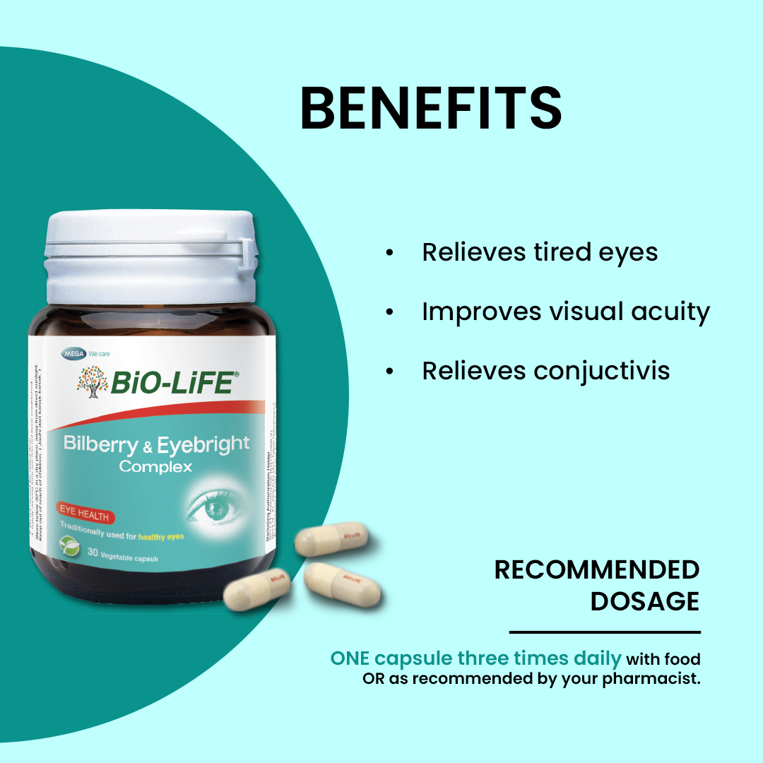 BiO-LiFE Bilberry & Eyebright Complex [ 30 capsules ]