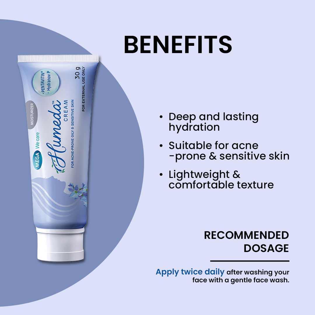 MEGA WE CARE Humeda Cream (Acne-Prone Oily & Sensitive Skin) 30G