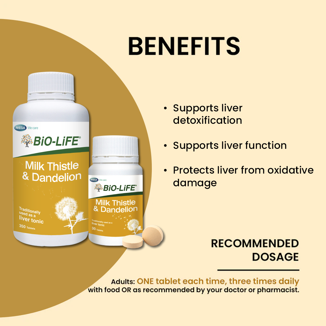 BiO-LiFE Milk Thistle and Dandelion [ 350 tablets + 30 tablets ]