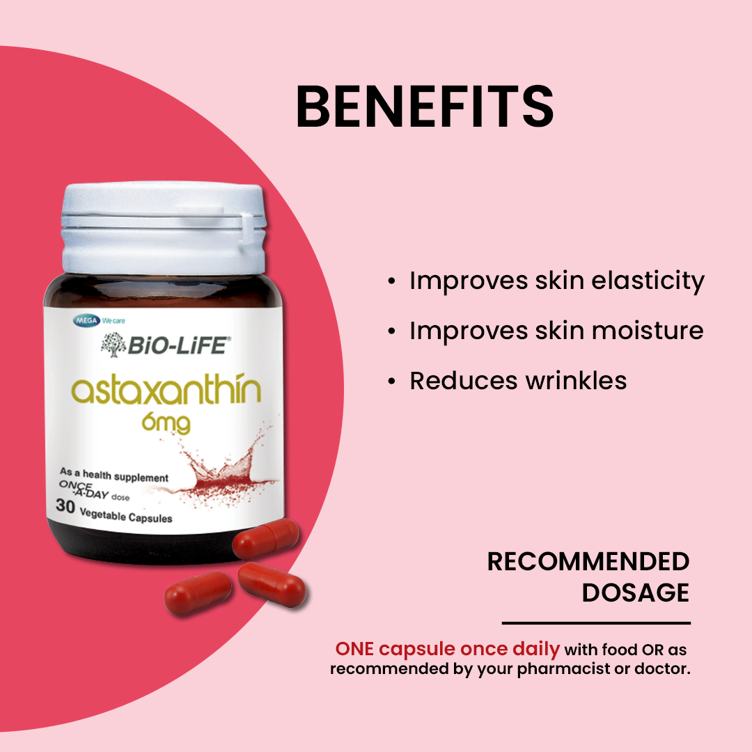 BiO-LiFE Astaxanthin 6mg [ 30 capsules ]