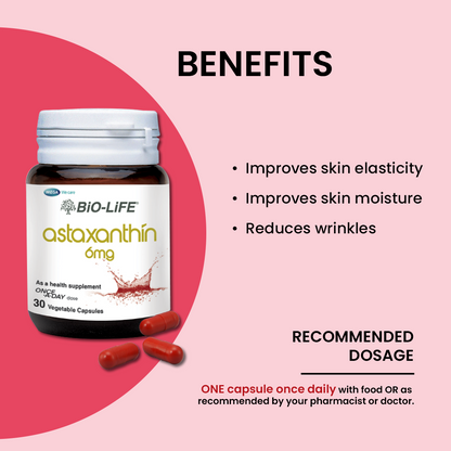 BiO-LiFE Astaxanthin 6mg [ 30 capsules ]