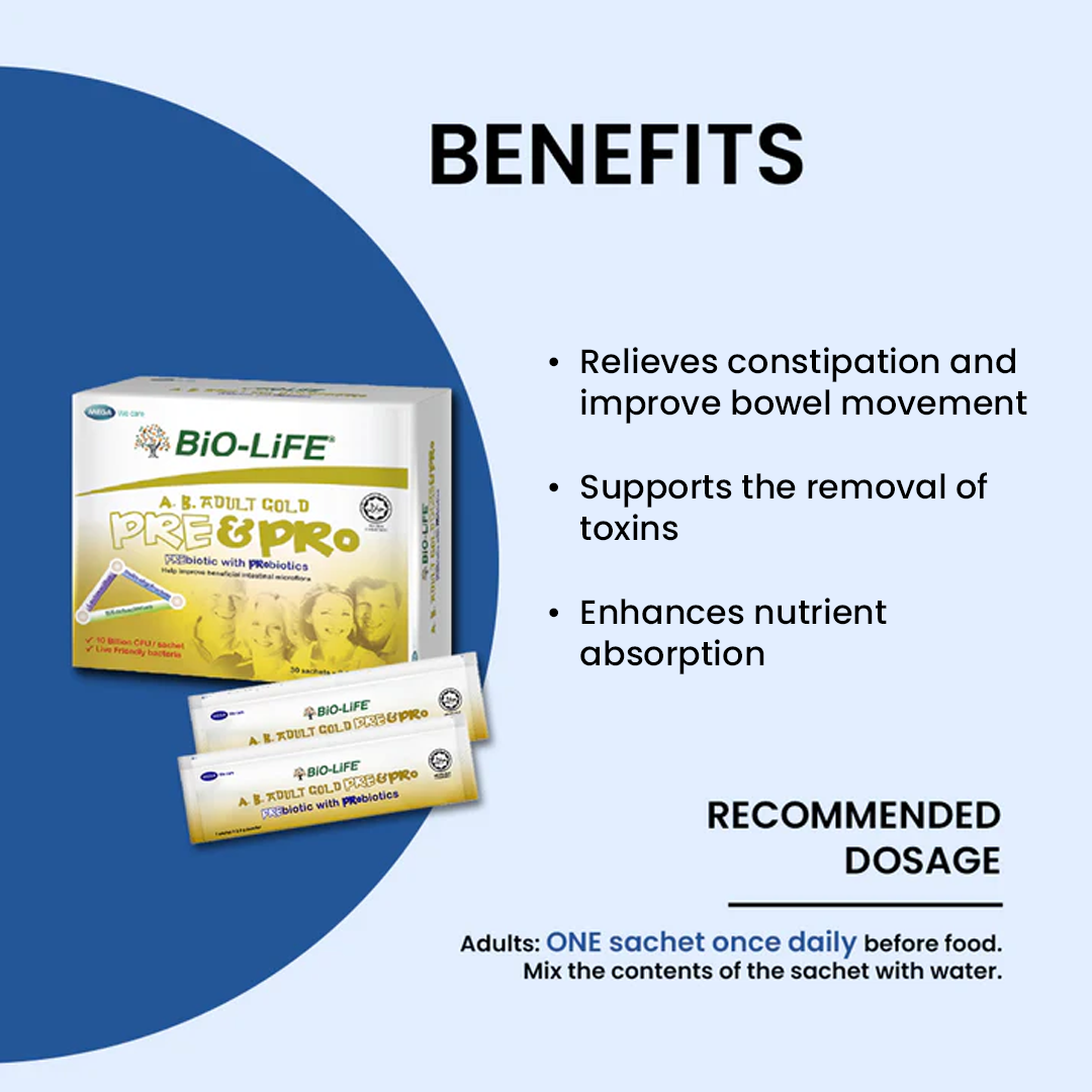 BiO-LiFE A.B. Adult Gold Pre & Pro [ 2 x 30 sachets ]